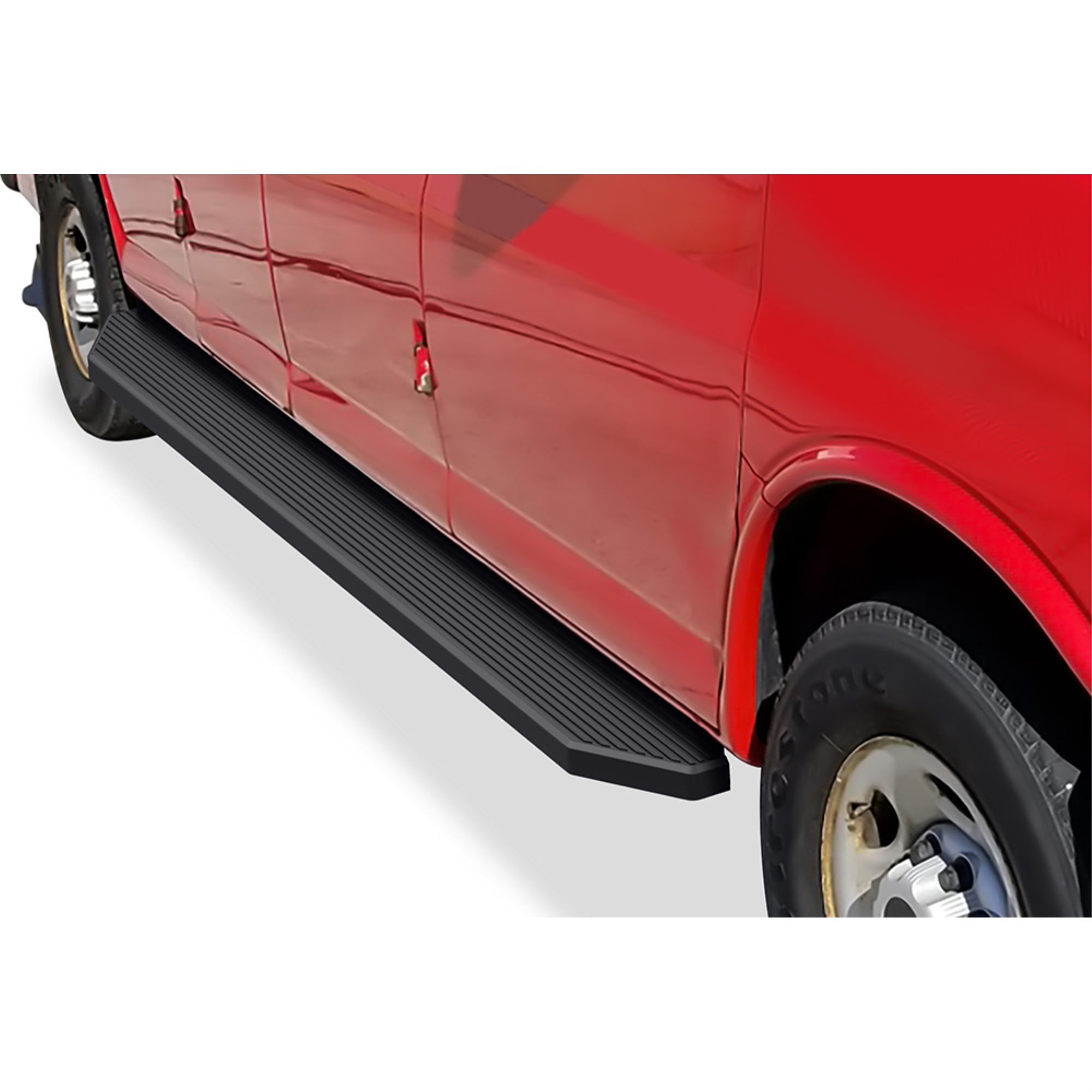 2003-2021 Chevy Express/GMC Savana 1500/2500/3500 Van (Full Size) |For 3 Door Models Only 6061 Aircraft Aluminum Black finishing H Style Door to Door