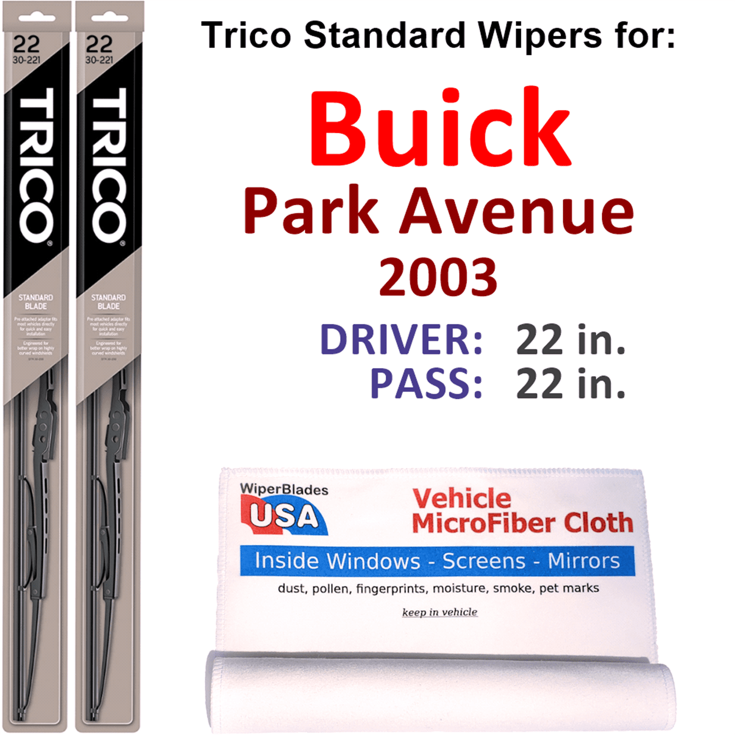 2003 Buick Park Avenue Wiper Blades (Set of 2)