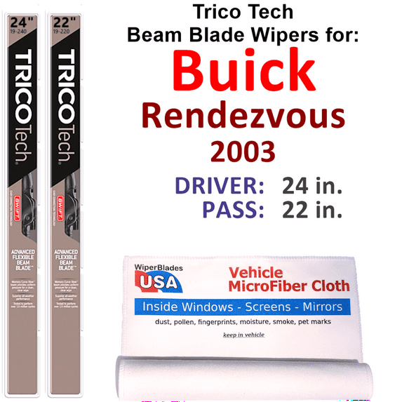 2003 Buick Rendezvous Beam Blade Wipers (Set of 2)
