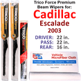 thumbnail image 1 of 2003 Cadillac Escalade Performance Beam Wipers (Set of 3) w/Rear Wiper, 1 of 3