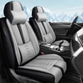 thumbnail image 1 of 2003 Car Seat Cover for Subaru Outback L.L. Bean, Gray and Black Car Seat Covers, Faux Leather, Two-piece set, With a Headrest and Lumbar Support, Non-slip, Beautify the Interior of Old Cars, 1 of 7