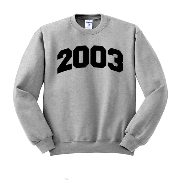 2003 College Style Sweatshirt Unisex X-Large Grey
