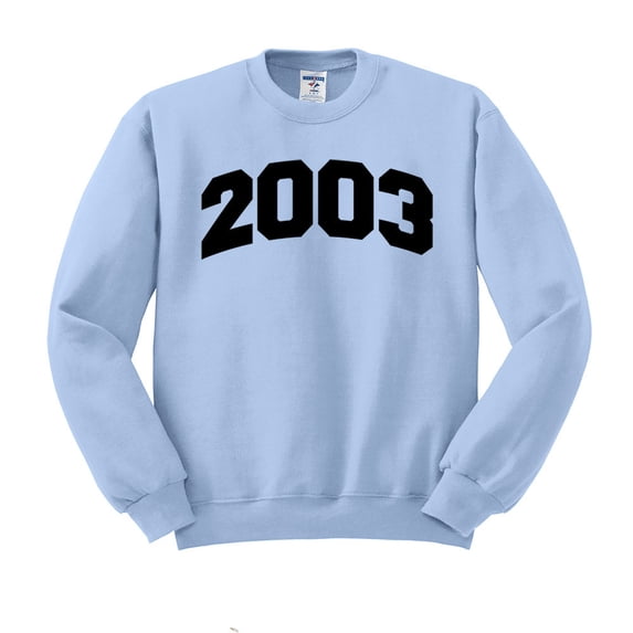 2003 College Style Sweatshirt Unisex X-Large Light Blue