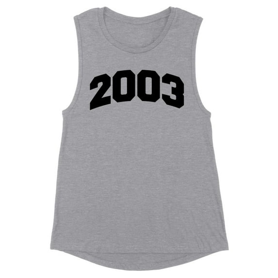2003 College Style Women's Muscle Tank X-Small Heather Grey