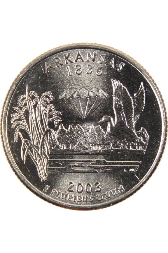 2003 D Arkansas State Quarter BU Uncirculated Clad 25c Coin
