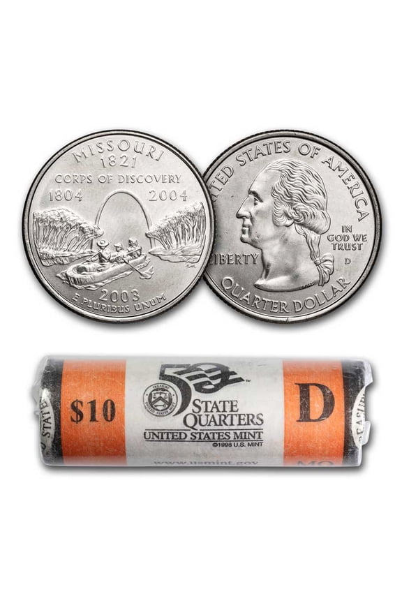 2003-D Missouri Statehood Quarter 40-Coin Roll (Mint Wrapped)