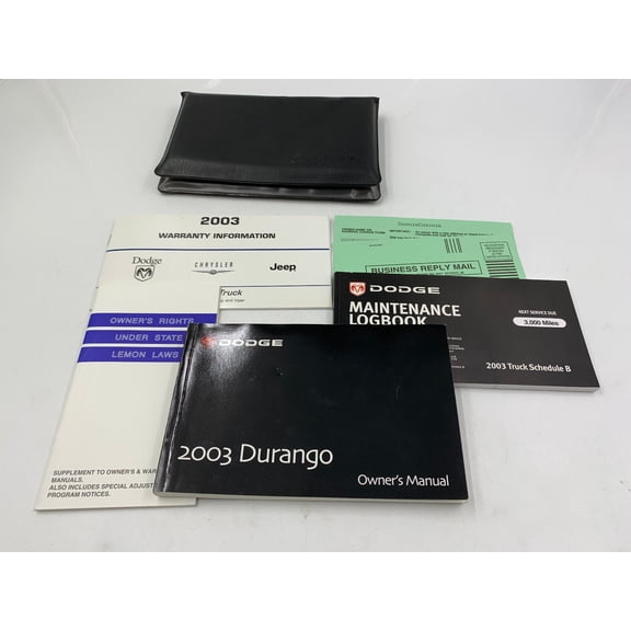 2003 Dodge Durango Owners Manual Handbook Set with Case OEM D03B05046