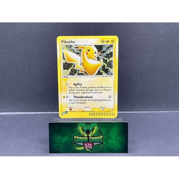 2003 EX Series Pikachu Holo Rare #012 English Pokemon Card Heavily Played Poor