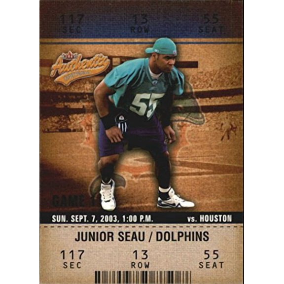 2003 Fleer Authentix #39 Junior Seau NFL Football Trading Card
