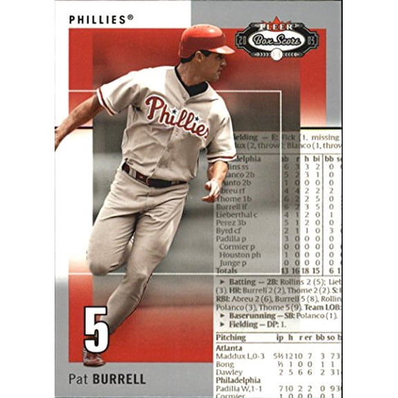 2003 Fleer Box Score #20 Pat Burrell MLB Baseball Trading Card