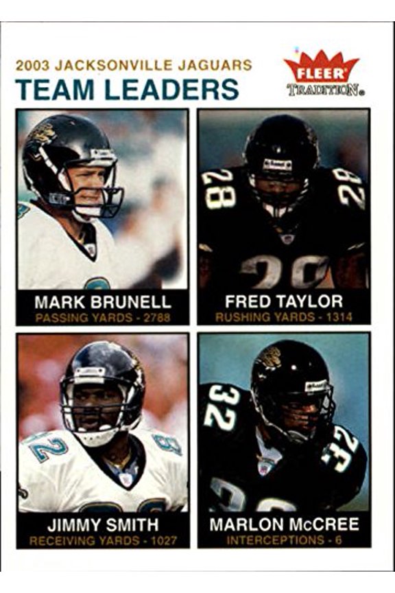 2003 Fleer Tradition #253 Mark Brunell Fred Taylor Jimmy Smith Marlon McCree NFL Football Trading Card