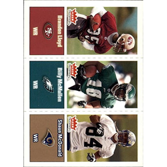 2003 Fleer Tradition #296 Brandon Lloyd RC Billy McMullen RC Shaun McDonald RC NFL Football Trading Card
