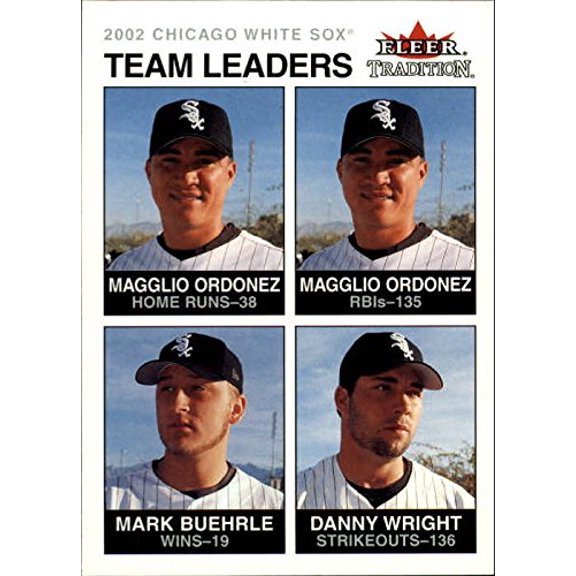 2003 Fleer Tradition #7 Buehrle Magglio Wright TL MLB Baseball Trading Card