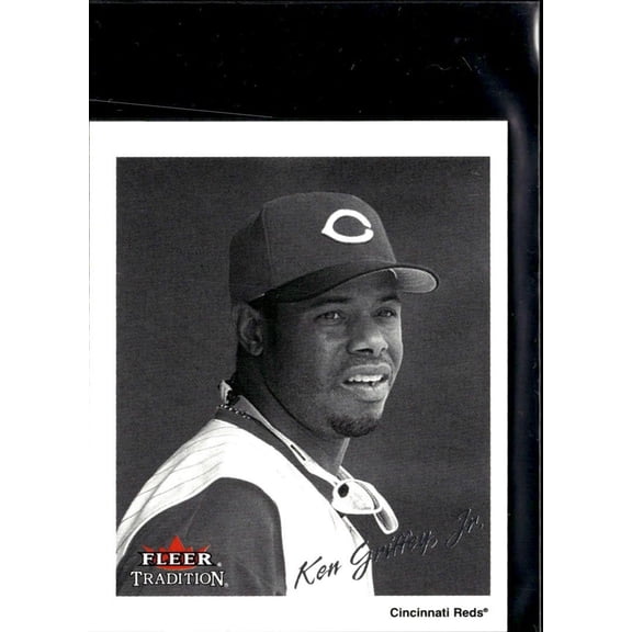 2003 Fleer Tradition Ken Griffey Jr. #24 of 25 B&W G Black & White Cincinnati Reds Baseball Card Cincinnati Reds MLB Baseball Trading Card