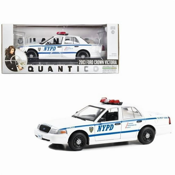 2003 Ford Crown Victoria Police Interceptor White "NYPD" "Quantico" (2015-2018) TV Series 1/24 Diecast Model Car by Greenlight