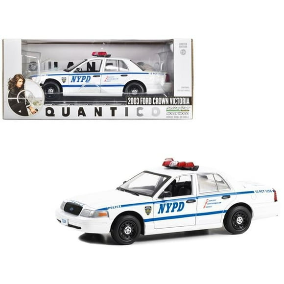 2003 Ford Crown Victoria Police Interceptor White "NYPD" "Quantico" (2015-2018) TV Series 1/24 Diecast Model Car by Greenlight
