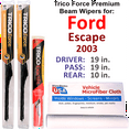 thumbnail image 1 of 2003 Ford Escape Performance Beam Wipers (Set of 3) w/Rear Wiper, 1 of 3