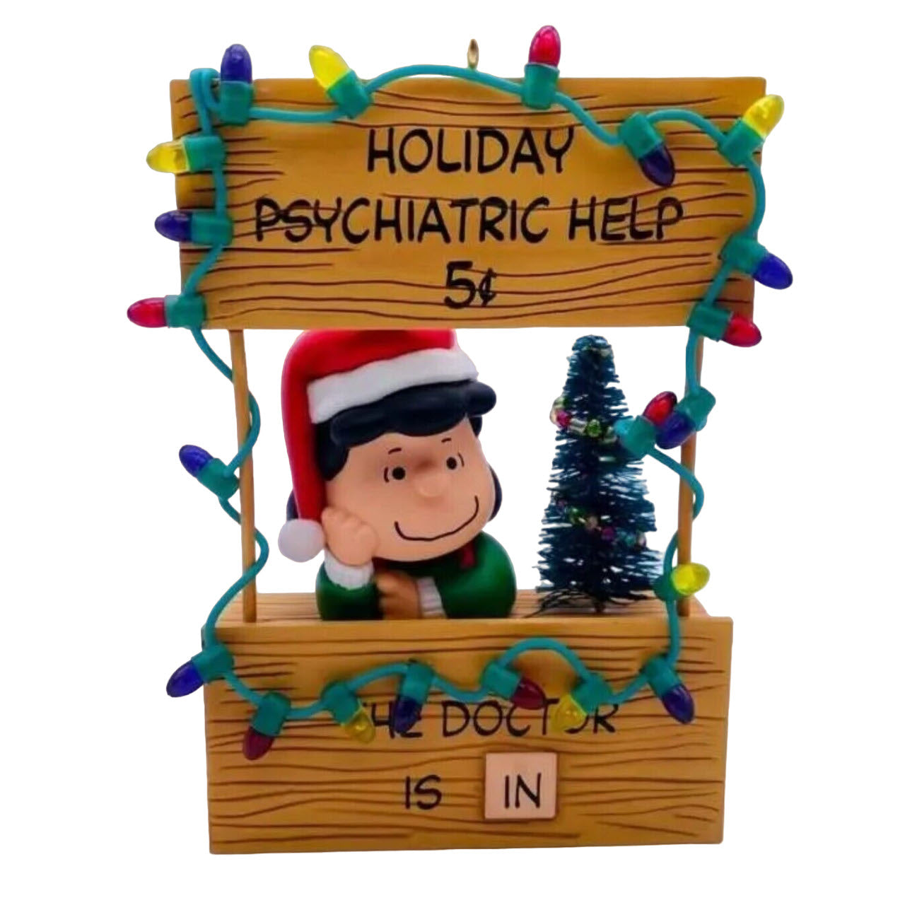 2003 Holiday Advice Booth Lucy Peanuts Hallmark Keepsake Christmas Tree