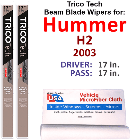 2003 Hummer H2 Beam Blade Wipers (Set of 2)