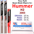thumbnail image 1 of 2003 Hummer H2 Beam Blade Wipers (Set of 3) w/Rear Wiper, 1 of 3