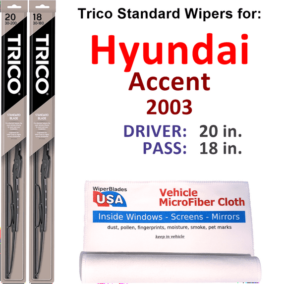 2003 Hyundai Accent Wiper Blades (Set of 2)