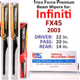 thumbnail image 1 of 2003 Infiniti FX45 Performance Beam Wipers (Set of 3) w/Rear Wiper, 1 of 3