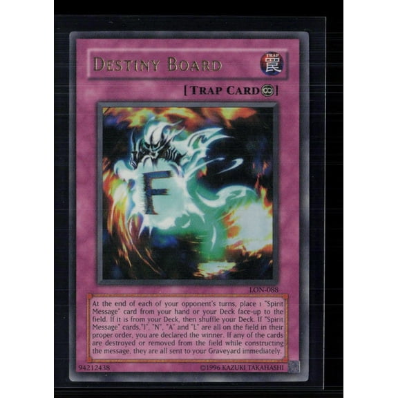 2003 Konami Yu-Gi-Oh! Labyrinth of Nightmare Destiny Board Ultra Rare Continuous Trap Card