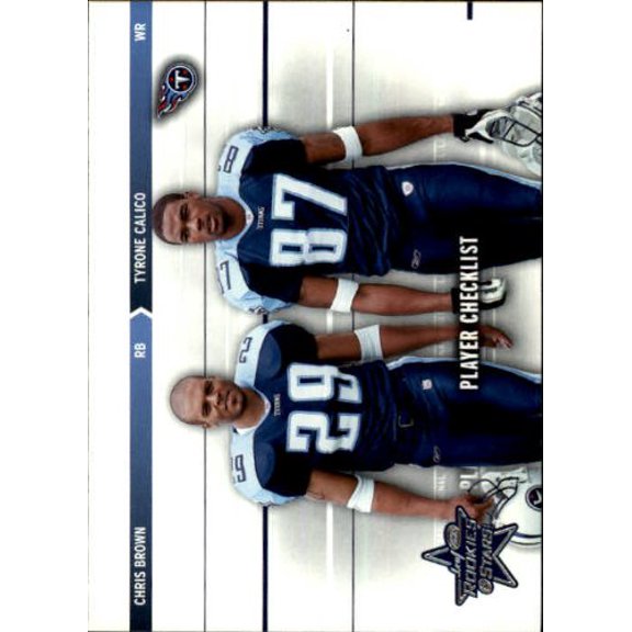 2003 Leaf Rookies and Stars #100 Tyrone Calico Chris Brown CL NFL Football Trading Card