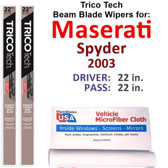 2003 Maserati Spyder Beam Blade Wipers (Set of 2)