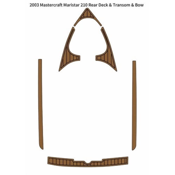 2003 Mastercraft Maristar 210 Rear Deck Transom Bow Boat EVA Teak Deck Floor Pad