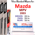 thumbnail image 1 of 2003 Mazda MPV Wiper Blades (Set of 3) w/Rear Wiper, 1 of 3