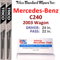 thumbnail image 1 of 2003 Mercedes-Benz C240 Wiper Blades (Set of 2), 1 of 3