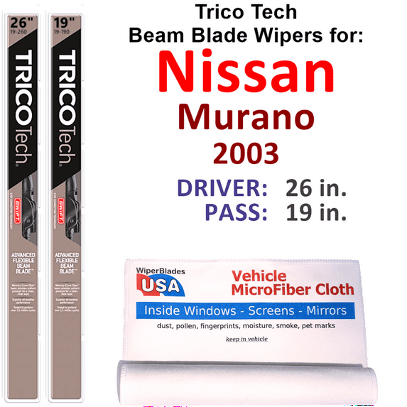 2003 Nissan Murano Beam Blade Wipers (Set of 2)