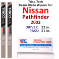 thumbnail image 1 of 2003 Nissan Pathfinder Beam Blade Wipers (Set of 2), 1 of 3