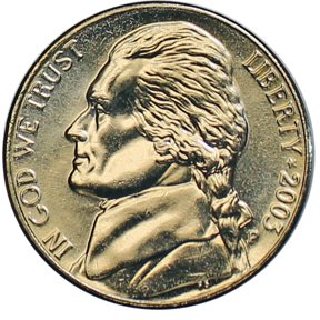 2003-P Jefferson Nickel Full Step Gem BU