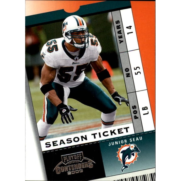 2003 Playoff Contenders #21 Junior Seau NFL Football Trading Card