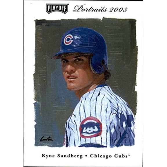 2003 Playoff Portraits #76 Ryne Sandberg Chicago Cubs MLB Baseball Base Trading Card