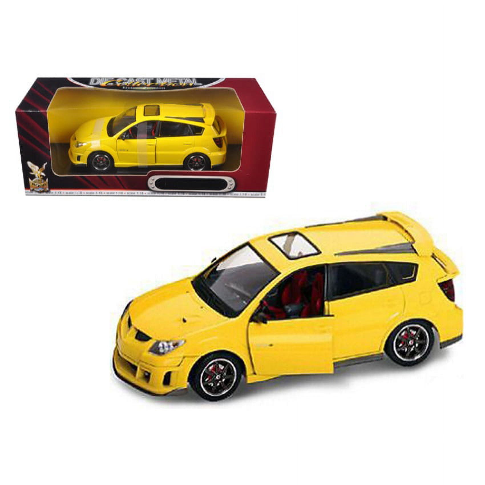 2003 Pontiac Vibe GTR Yellow 1/18 Diecast Car by Road Signature 