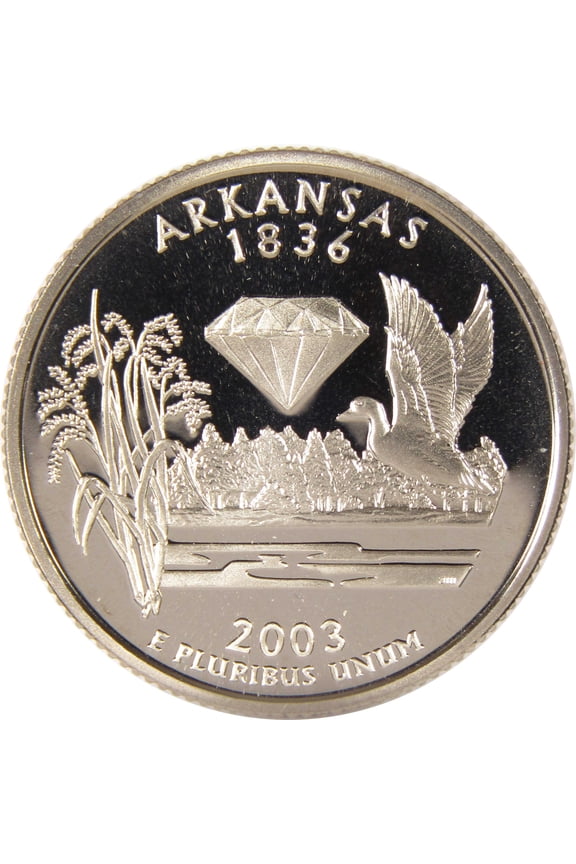 2003 S Arkansas State Quarter Clad 25c Proof Coin