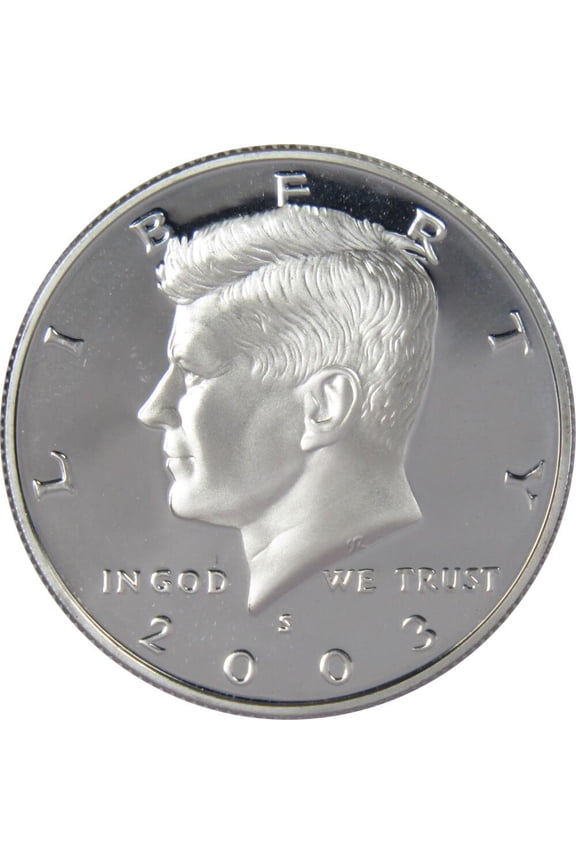 2003 S Kennedy Half Dollar Choice Proof 90% Silver 50c US Coin Collectible