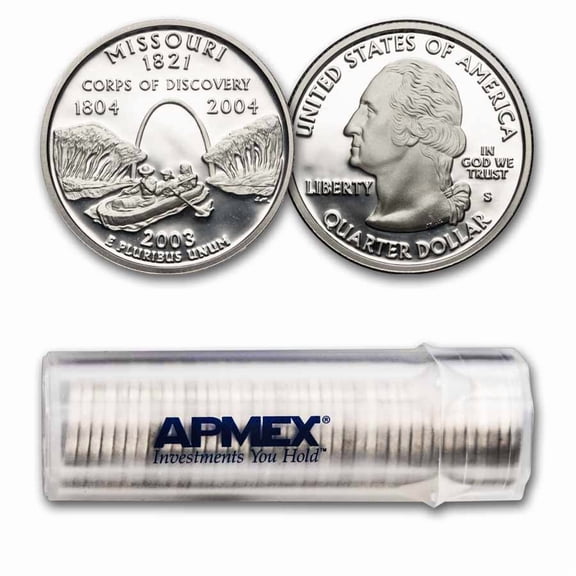 2003-S Missouri State Quarter Gem Proof (Silver) 40-Coin Roll
