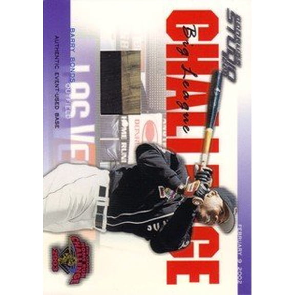 2003 Studio Big League Challenge Materials #41 Barry Bonds 02 Base MLB Baseball Trading Card