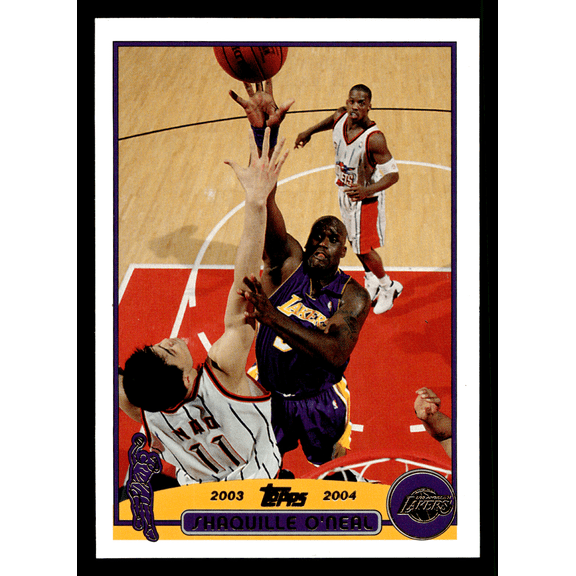 2003 Topps Shaquille O'Neal #34 Los Angeles Lakers NBA Basketball Trading Card