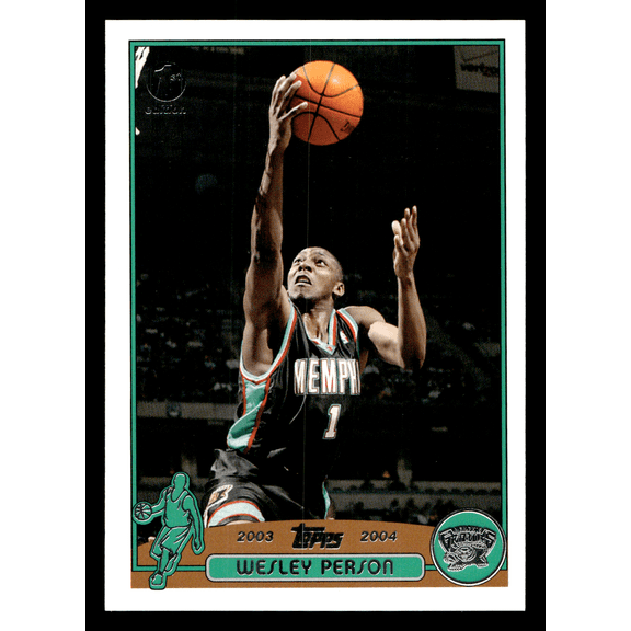 2003 Topps Wesley Person #167 1st Edition NBA Basketball Trading Card Memphis Grizzlies