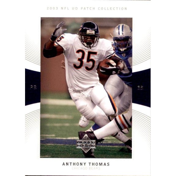 2003 Upper Deck Patch Collection Base #35 Anthony Thomas Chicago Bears Football Card Chicago Bears NFL Football Trading Card
