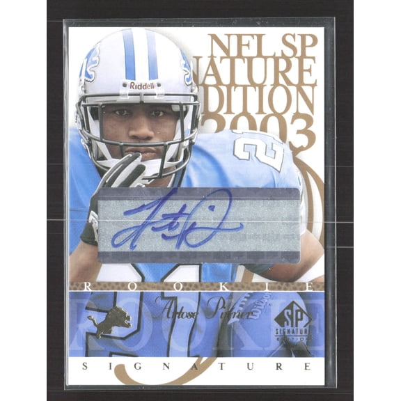 2003 Upper Deck SP Signature Edition Artose Pinner Auto AP Detroit Lions Football Card