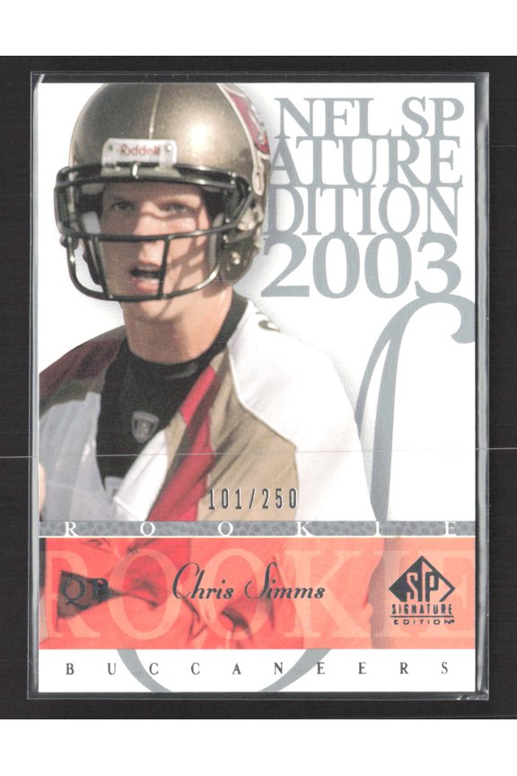 2003 Upper Deck SP Signature Edition Chris Simms Tampa Bay Buccaneers #199 101/250 Football Card