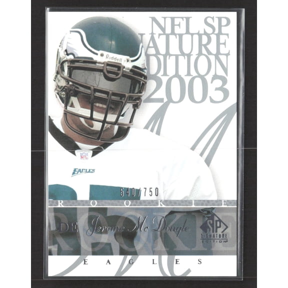 2003 Upper Deck SP Signature Edition Jerome McDougle #130 540/750 Philadelphia Eagles Football Card