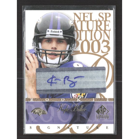 2003 Upper Deck SP Signature Edition Kyle Boller Auto #KB Baltimore Ravens Football Card