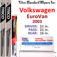 thumbnail image 1 of 2003 Volkswagen EuroVan Wiper Blades (Set of 3) w/Rear Wiper, 1 of 3